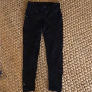 Athleta Fleece Lined Black Leggings